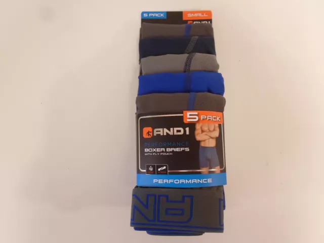  AND1 Mens Underwear - 12 Pack Long Leg Performance  Compression Boxer Briefs