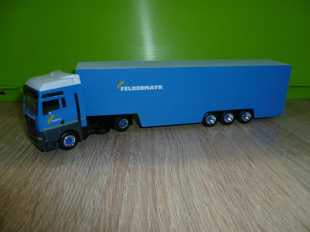 HERPA, MAN TGS L 4x2 mit FELBERMAYR 3-Achs-Anhänger, 1/87, HER303781