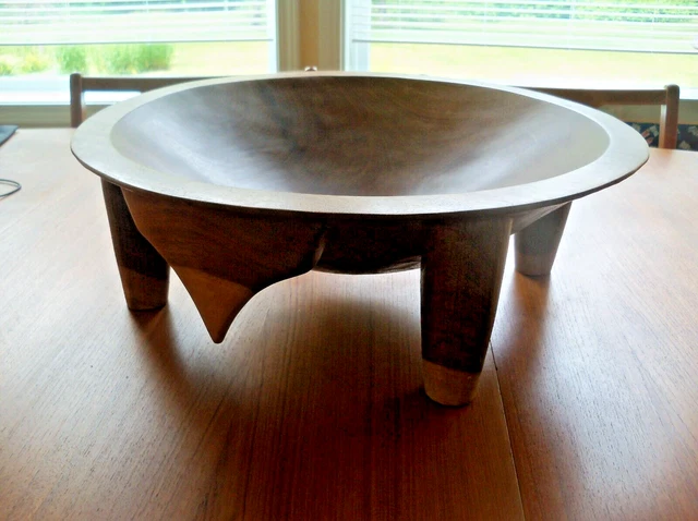 LARGE Vintage KAVA BOWL Fiji 18-3/8" diameter x 6-1/2" tall Pacific Islands
