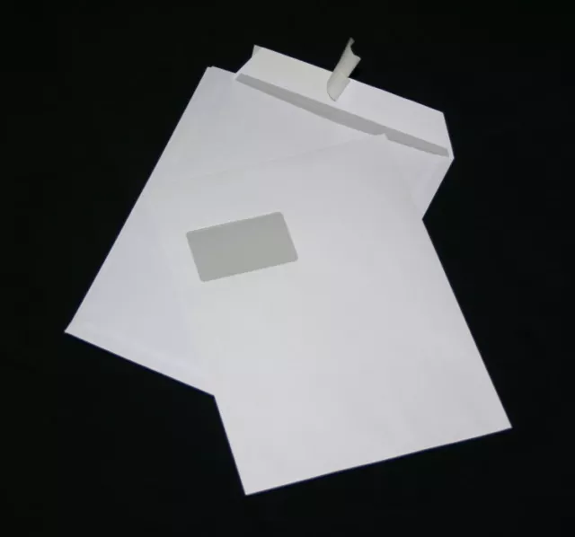 500 St. Briefumschläge DIN A4 C4 extra stark 120 gr. HK weiß mit Fenster