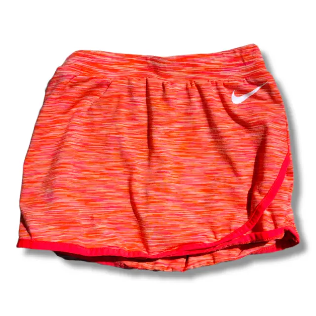 Nike 6X large girls pink peach skort tennis skirt shorts EUC