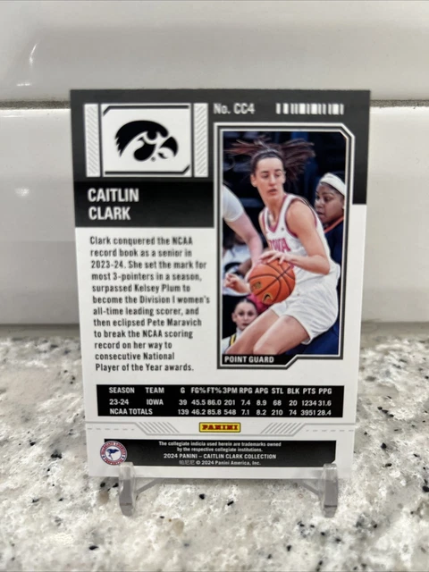 2024 PANINI CAITLIN Clark Contenders Season Ticket Vortex Parallel ...