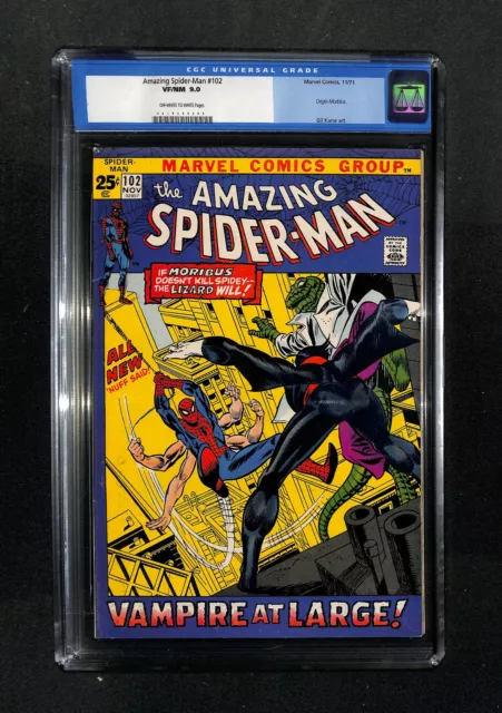 Amazing Spider-Man #102 CGC 9.0 Origin Morbius Classic Marvel Comic Book Story