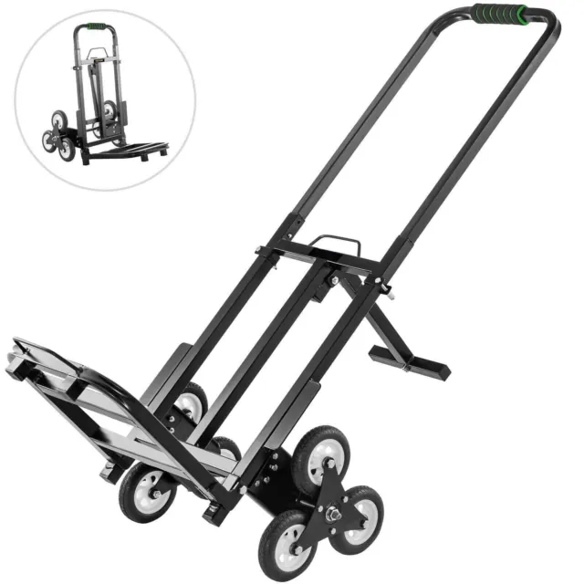 Heavy Duty Dollies Stair Climbing Cart 330 lbs Portable Folding Trolley 6 Wheels