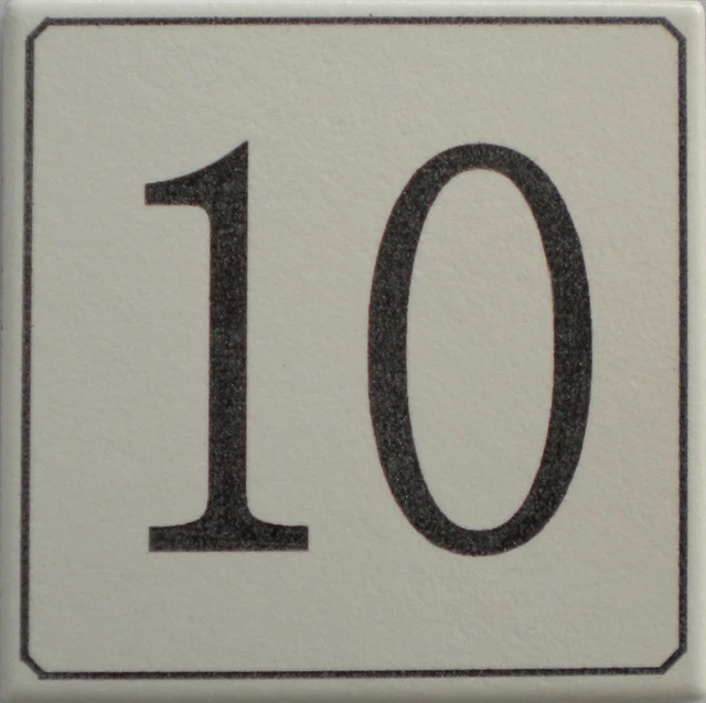 Numero Civico Targhetta Smaltata 10x10 Cm, Numero Per La Casa - Foto 2