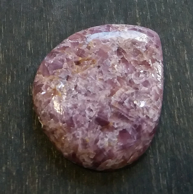 Lépidolite cabochon pierre fine 25x20x6mm lithothérapie chakra