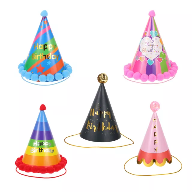 5 Pcs Cappelli Cappello Per Bambini Di Compleanno Cappellini Neonata