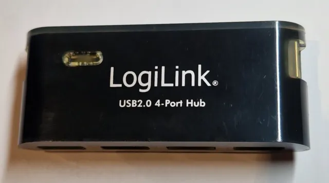 LogiLink UA0085 USB2.0 4-Port Hub, schwarz, incl. Netzteil