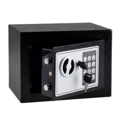 TecTake Coffre fort rangement électronique serrure à combinaison digitale 17x23x17cm 