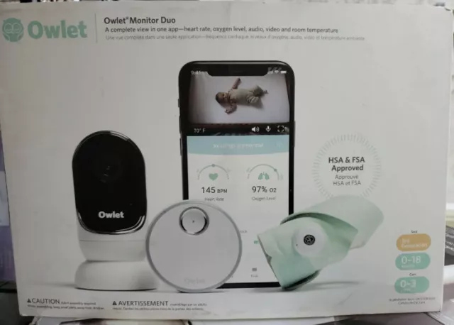 NEW Owlet Monitor Duo- 3rd Gen Baby Monitor with Smart Sock! BRAND NEW SEALED !