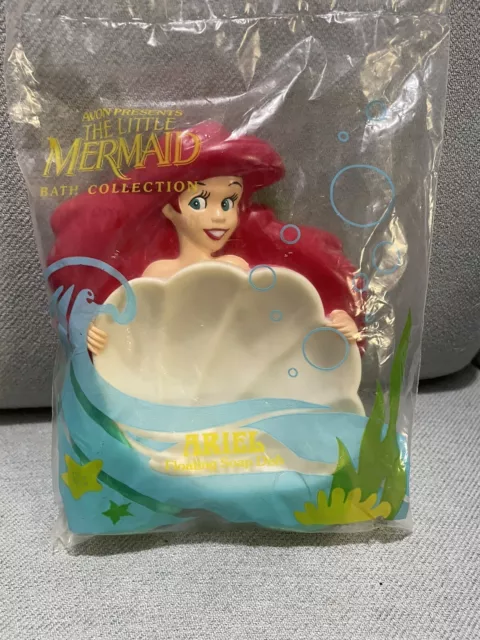 Vintage Little Mermaid Soap Dish Floating Ariel Shell 1991 Avon Plastic  Disney