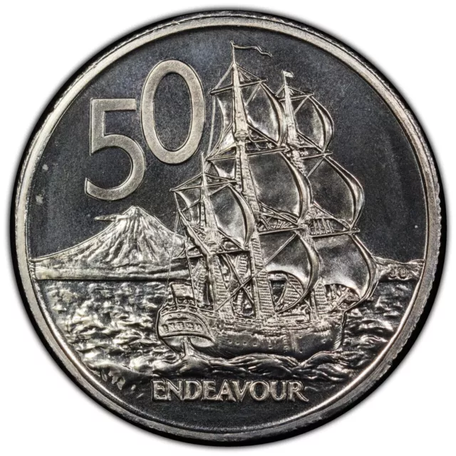 New Zealand 1983 Fifty Cents 50c (HMS Endeavour) - PCGS MS68 (46806763)