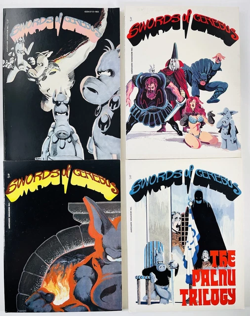 Lot Of 4 Swords Of Cerebus Graphic Novels Vol 1,2,3,4 Aardvark 1982 Vf/Nm 1St Pr