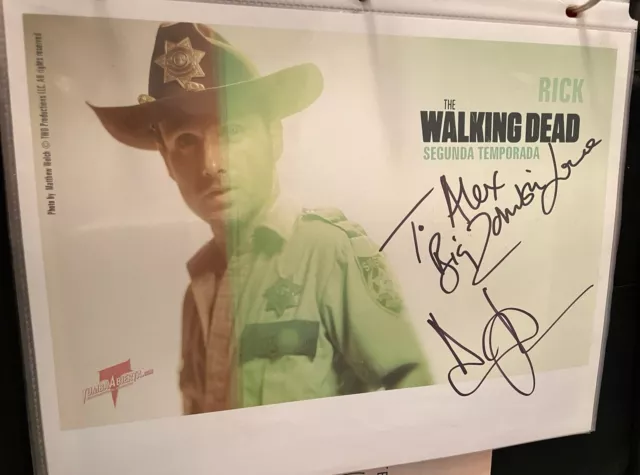 ANDREW LINCOLN AUTOGRAPH SIGNED WALKING DEAD PHOTO W COOL INSCRIPTION RICK Rare