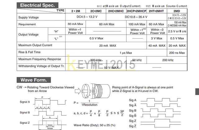1PCS NEW NEMICON HES-0256-2MD Encoder 256P/R
