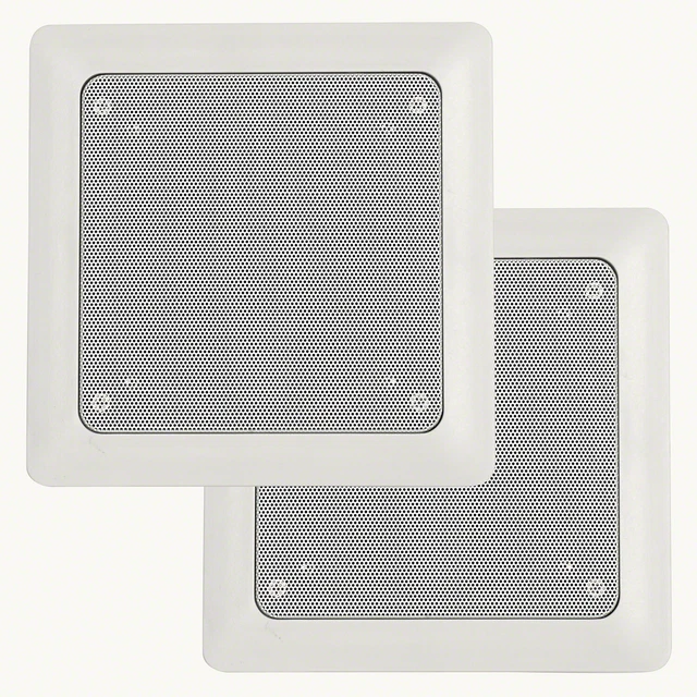 Altavoces cuadrados de ducha de vapor Mr Steam MSSPEAKERSQ musicoterapia - blancos