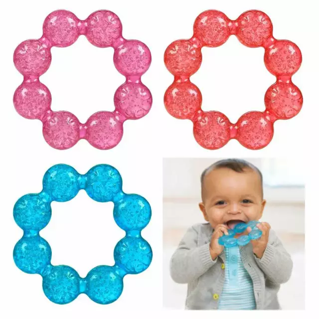 1 PC Bébé Anneau de Dentition Eau Rempli Chewing Jouet sans Bpa Apaisant Gommes