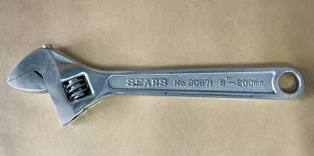 Sears 200mm/8" Forged Chrome Adjustable Wrench # 30871