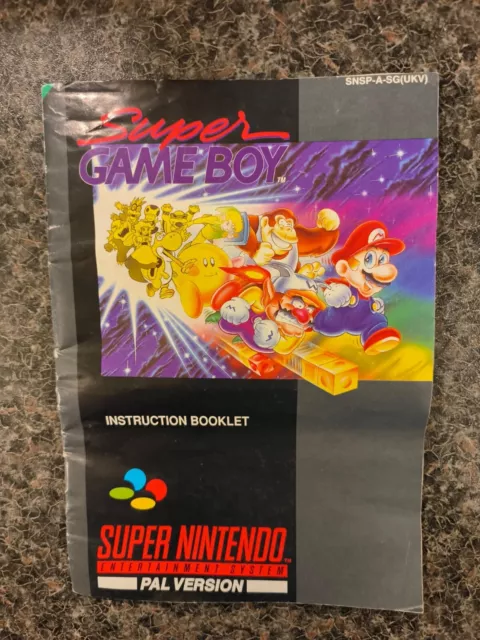 Super Nintendo / SNES  Super Gameboy Instruction Booklet Manual