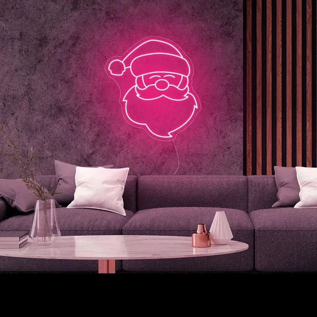 01 Neon Sign Santa Santa Claus for Gaming Room Home Decor As Your Own Sign
