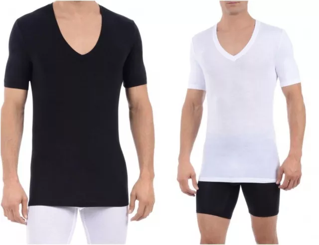 Tommy John Second Skin Deep V-Neck T-Shirt Men Soft Comfortable Undershirt Tees