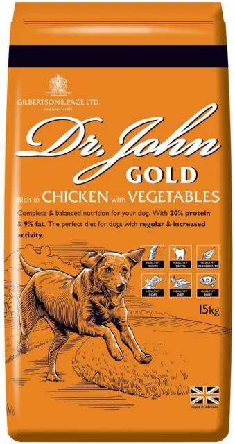 DR JOHN HYPOALLERGENIC Dog Food Chicken with Oats Gluten Free 15kg