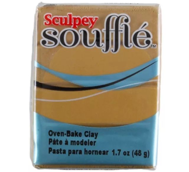 Sculpey SOUFFLE Oven Bake Polymer Clay Blocks 48g -Latte 6301 5PK