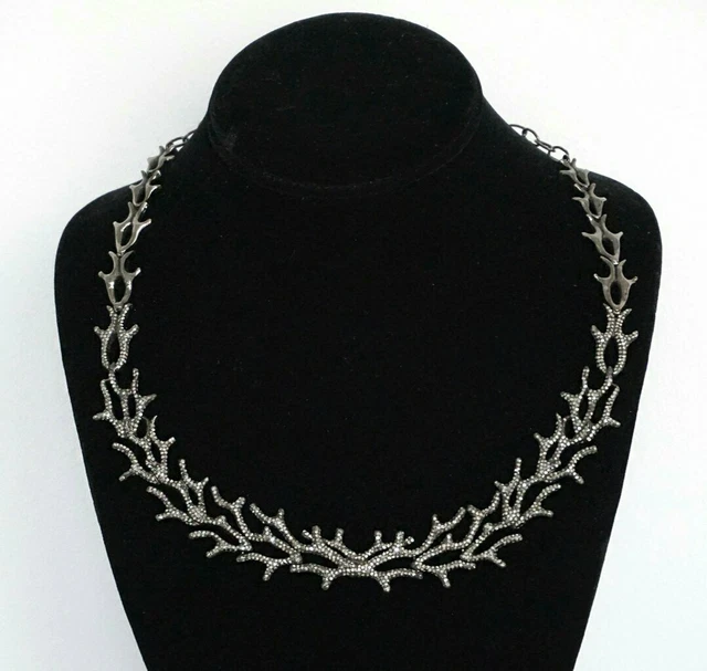 Diamante Natural Ciervo Asta Collar 925 Plata Diamante Fashion Jewelry