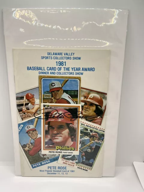 Pete Rose Signed 1981 Delaware Valley Baseball Sports Collectors Show COA Pete Rose Signed 1981 Delaware Valley Baseball Sports Collectors Show COA