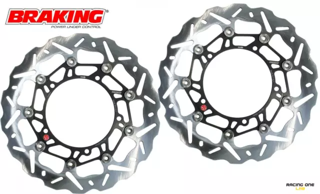 Coppia Dischi Freno Anteriore Braking Flottanti Kawasaki Ninja 1000 Sx / Tourer