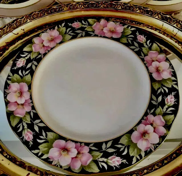 Royal Albert Provincial Flowers Alberta Rose Plate Large  Cake Beautiful 26.5 Cm