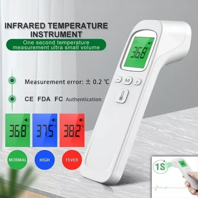 Digital Fieberthermometer Infrarot Stirn Thermometer Kontaktlos Baby Erwachsene,