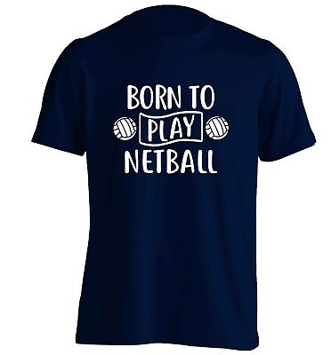 Born to Play Netball, T-Shirt Sport Gioco di Squadra Netball GIOCATORE allenatore Hipster 5414