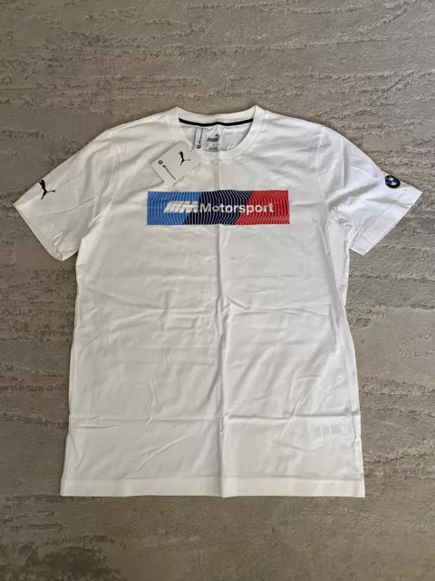 Puma x BMW M Motorsport Performance Logo White Tee t-shirt Men’s Size M