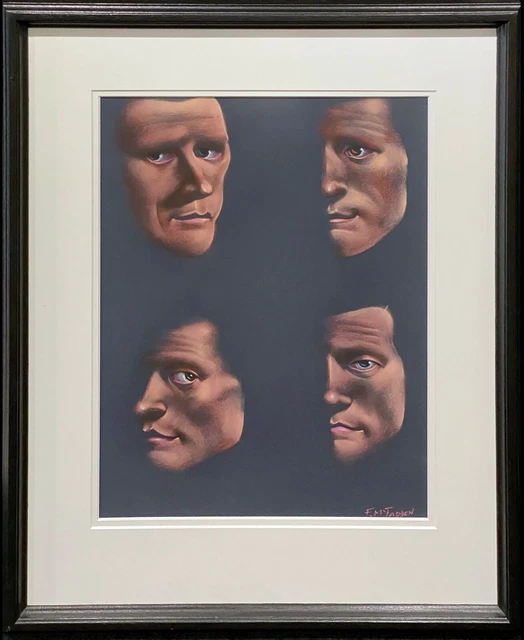 Frank Mcfadden Escocés Artista Original Pastel Pintura Peter Howson Interest