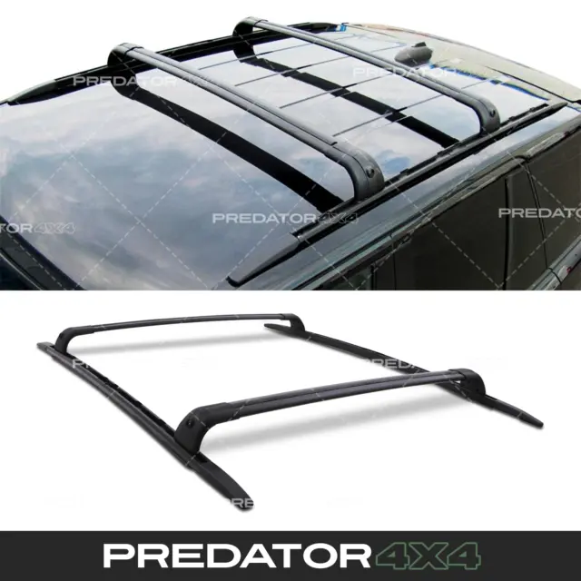 Extended Roof Rack Rails Black Cross Bar Kit For Range Rover Sport L320 06-13