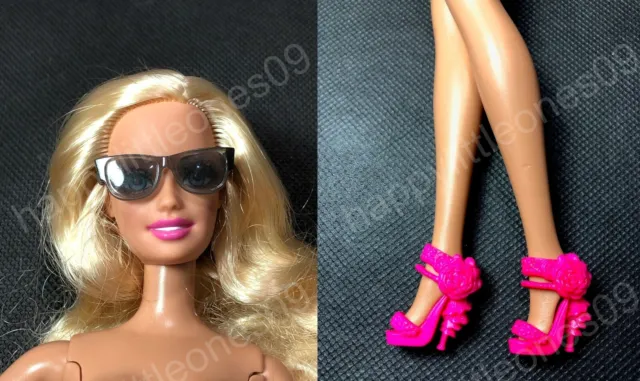 Mattel Barbie Doll Accessories - Black Sunglasses Doll Glasses & Pink Shoes New