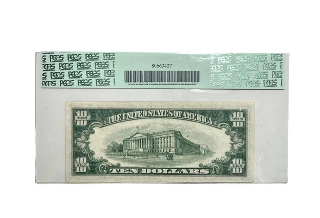 1934-C $10 (BA BLOCK) Silver Certificate PCGS VERY FINE VF25 PPQ 3