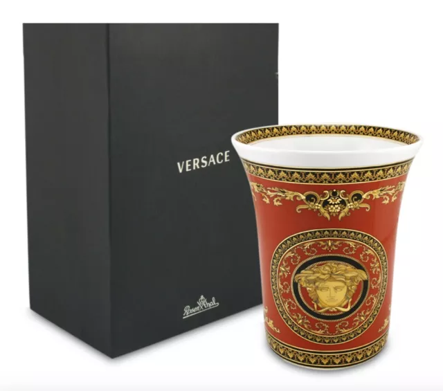 NEW Rosenthal Versace Medusa Vase Red 18cm RRP$869