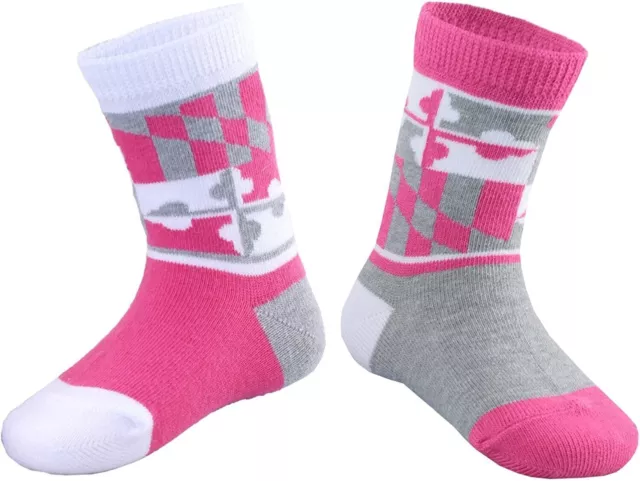 Skyline Socken Unisex Baby Maryland Mini,Pink Weiß & Grau,Md 12-24 Mos (2 Paar)