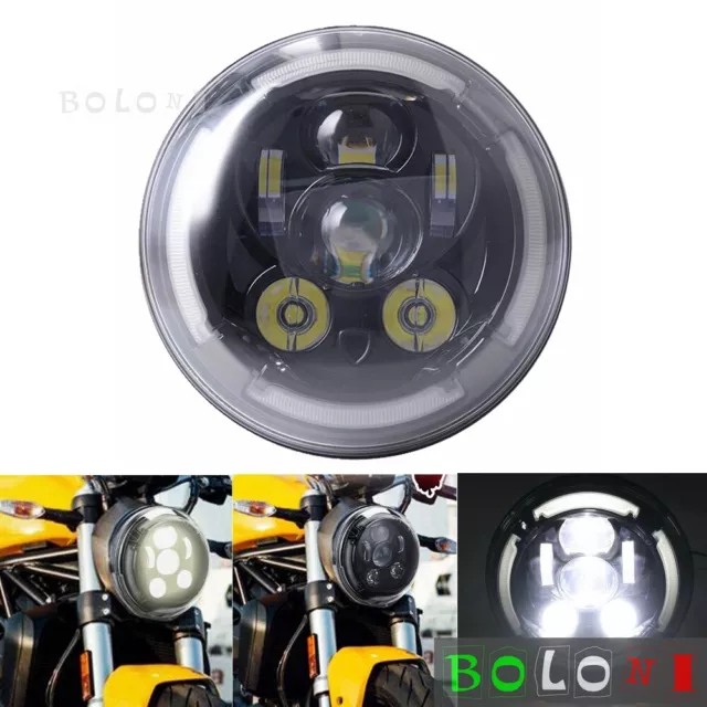 LED Headlight For Ducati Scrambler Desert Sled Icon 2016-2018 Much Brighter