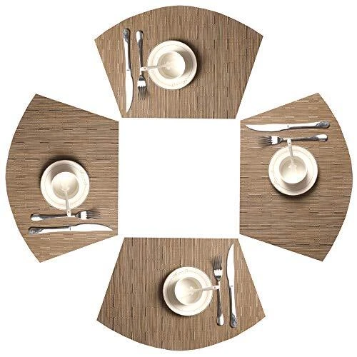 Round Table Placemats Set of 4 Wedge Placemats