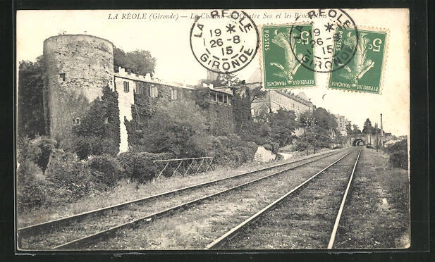 CPA La Reole, Le Chateau des Quatre Sos et les Benedictines 1915