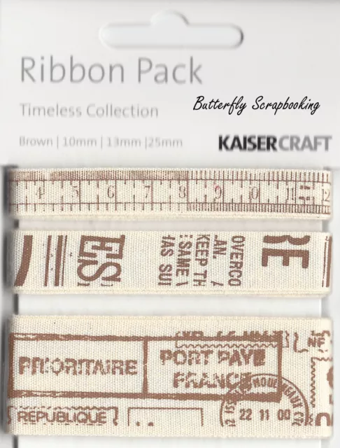 Vintage Ribbon Pack Scrapbooking Paper Crafting Embellishment Kaisercraft NEW