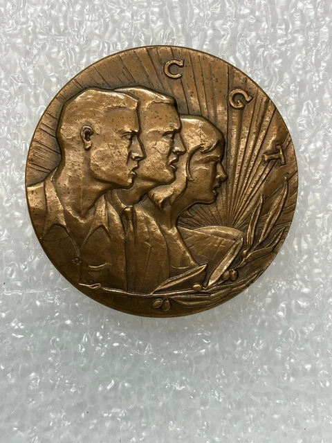 Médaille EDF GDF - 30 Années De Service - Bronze - XXème Siècle - Médailles Françaises