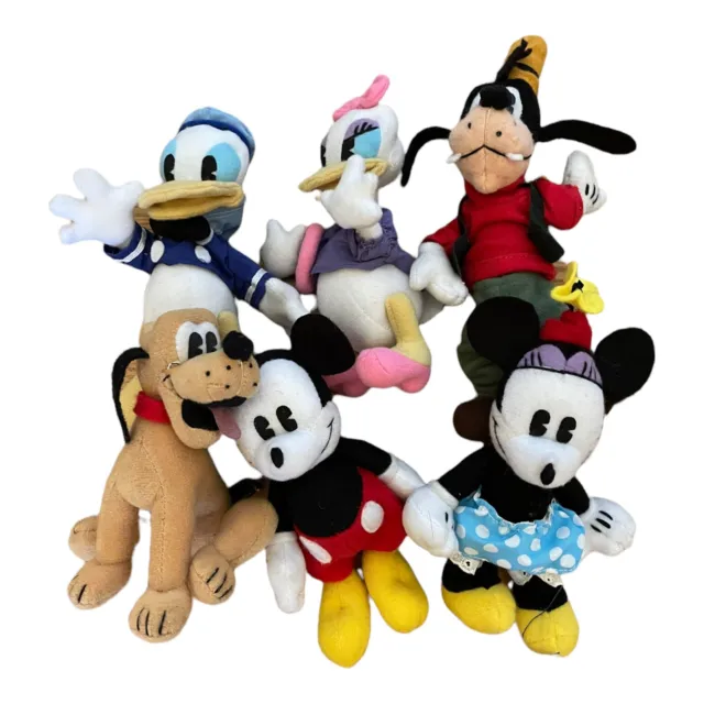 Gund Disney Mickey Mouse Minnie Pluto Donald Daisy set