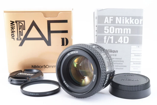 Nikon AF Nikkor 50mm f/1.4 D Standard Prime Lens F Mount w/Box [Near Mint] #587A