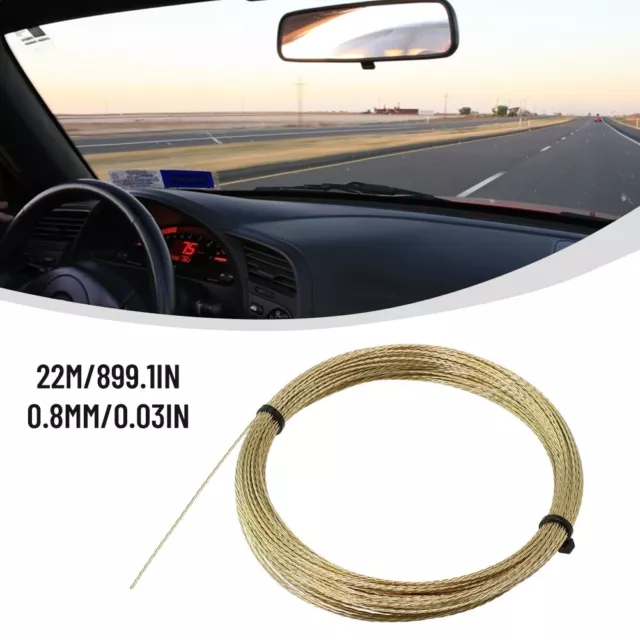 22m Upgrade Car Windscreen Glass Cutting Cut Out Braided Removal Wire Gold Roll