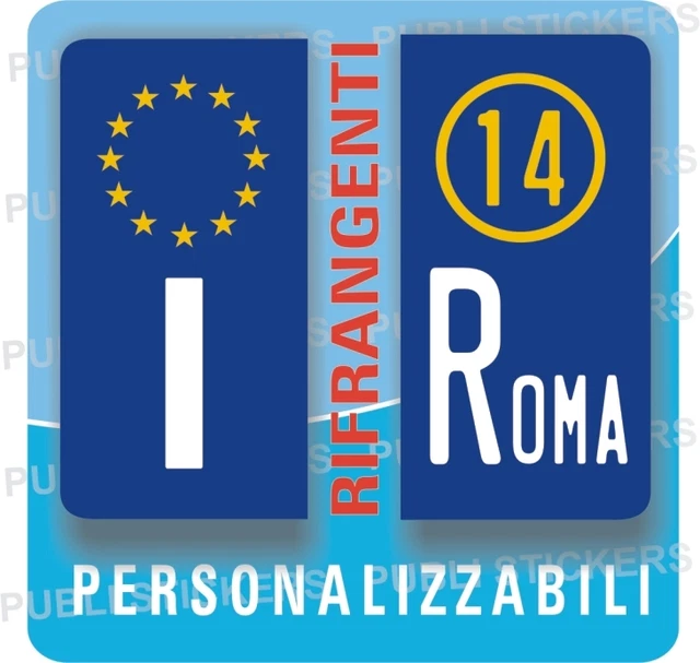 ADESIVI Targa AUTO ANNO E PROVINCIA RIFRANGENTI - PER CONCESSIONARIA AUTO ( ANNO E PROVINCIA - Foto 12