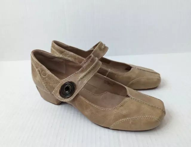 JOSEF SEIBEL CARA Womens Size 6.5 US/ 37 EU Distress Beige Leather Comfort Shoes